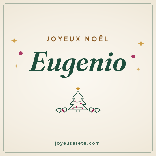 Image carrée « Joyeux Noël Eugenio » pour WhatsApp