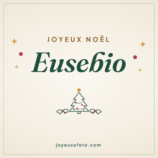 Image carrée « Joyeux Noël Eusebio » pour WhatsApp
