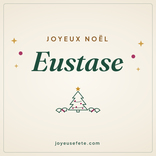 Image carrée « Joyeux Noël Eustase » pour WhatsApp