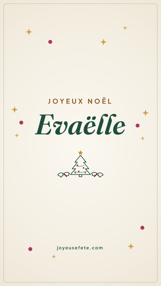 Image « Joyeux Noël Evaëlle » au format story