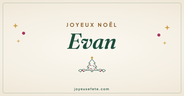 Image « Joyeux Noël Evan » au format large