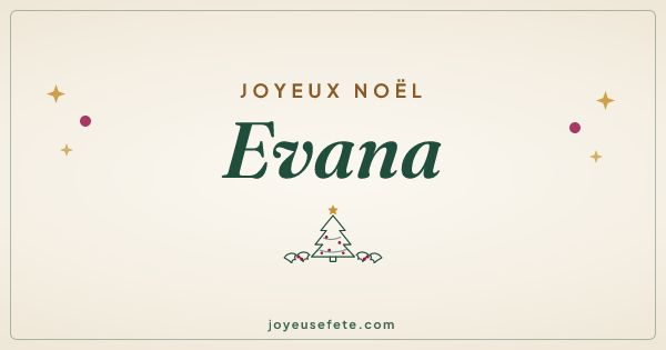 Image « Joyeux Noël Evana » au format large