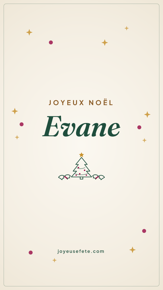 Image « Joyeux Noël Evane » au format story