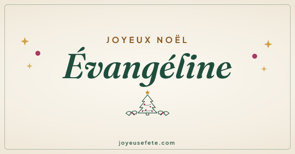 Image « Joyeux Noël Évangéline » au format large