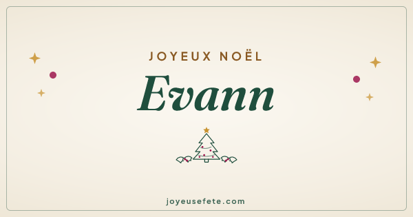 Image « Joyeux Noël Evann » au format large