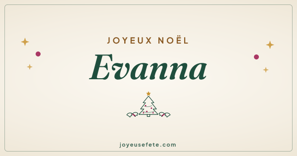 Image « Joyeux Noël Evanna » au format large