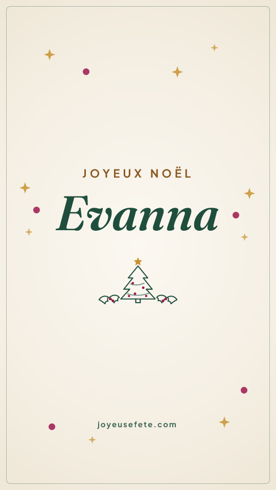 Image « Joyeux Noël Evanna » au format story