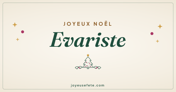 Image « Joyeux Noël Evariste » au format large