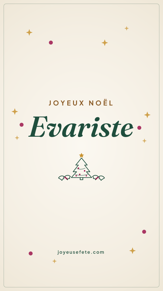 Image « Joyeux Noël Evariste » au format story