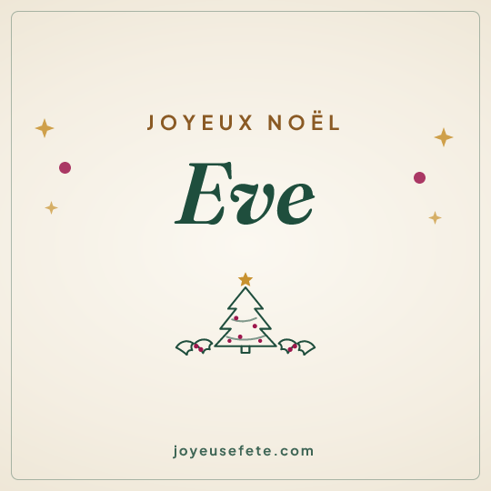 Image carrée « Joyeux Noël Eve » pour WhatsApp
