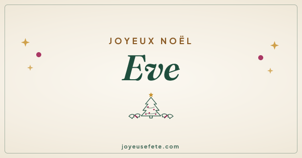 Image « Joyeux Noël Eve » au format large