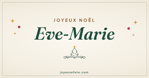 Image « Joyeux Noël Eve-Marie » au format large