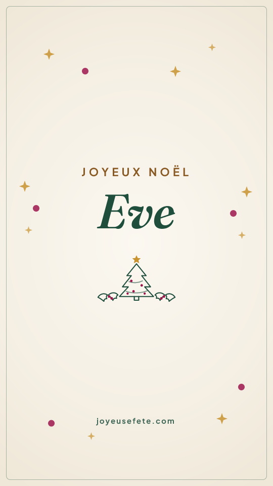 Image « Joyeux Noël Eve » au format story
