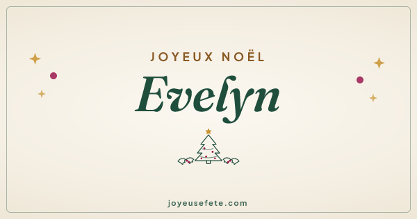 Image « Joyeux Noël Evelyn » au format large