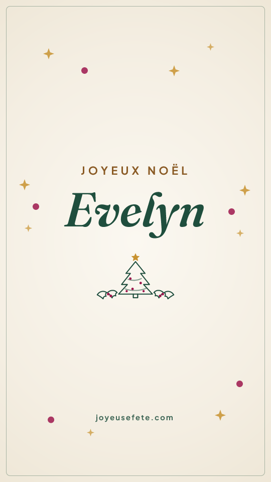 Image « Joyeux Noël Evelyn » au format story