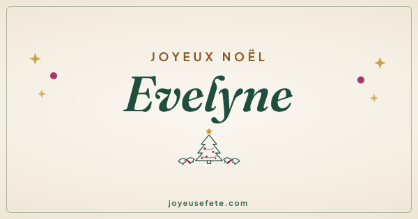 Image « Joyeux Noël Evelyne » au format large