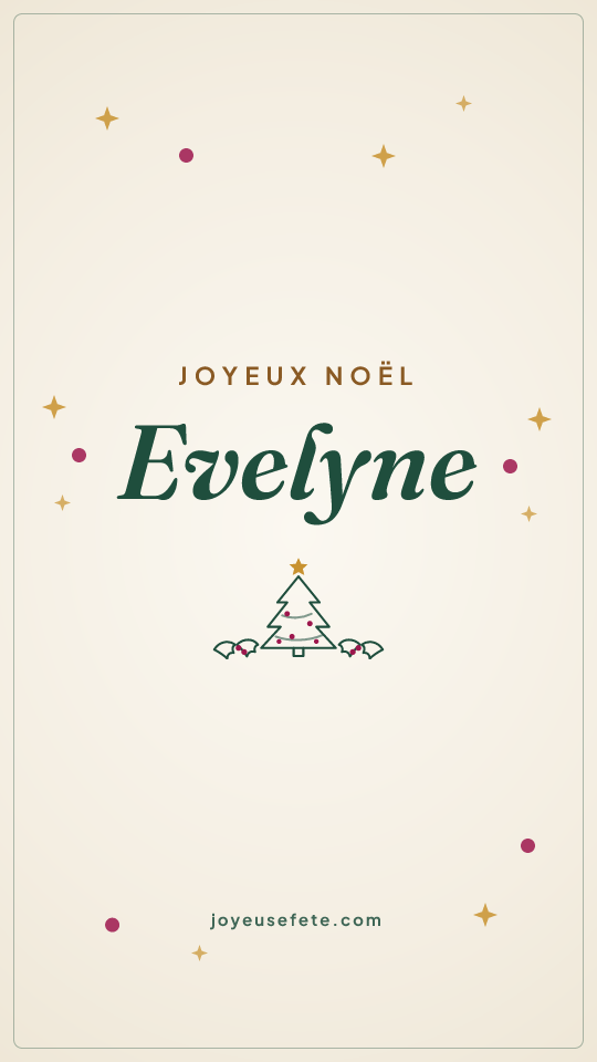 Image « Joyeux Noël Evelyne » au format story