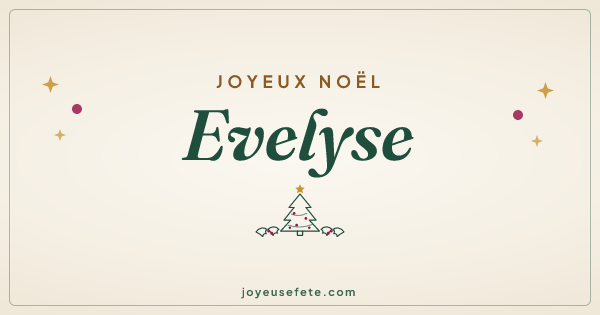 Image « Joyeux Noël Evelyse » au format large