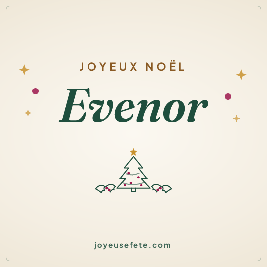 Image carrée « Joyeux Noël Evenor » pour WhatsApp
