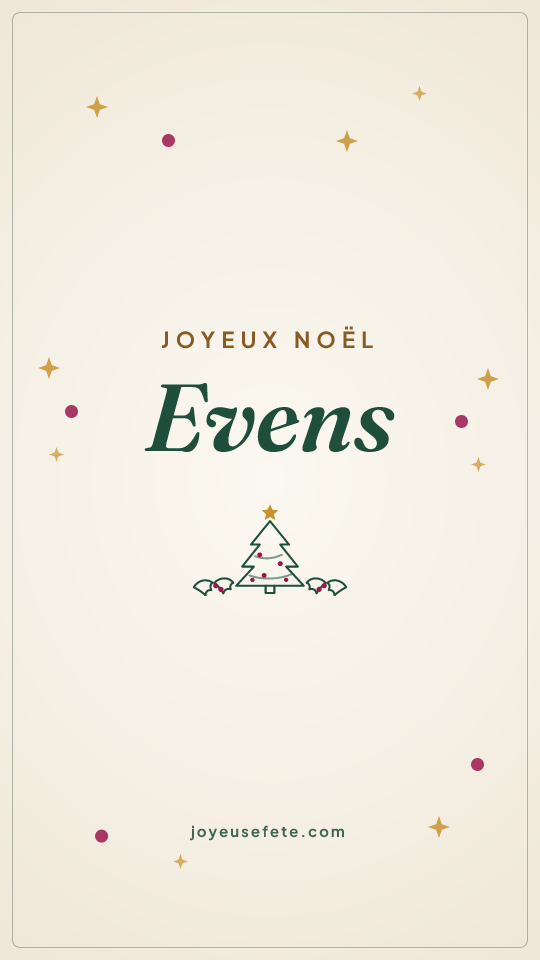 Image « Joyeux Noël Evens » au format story