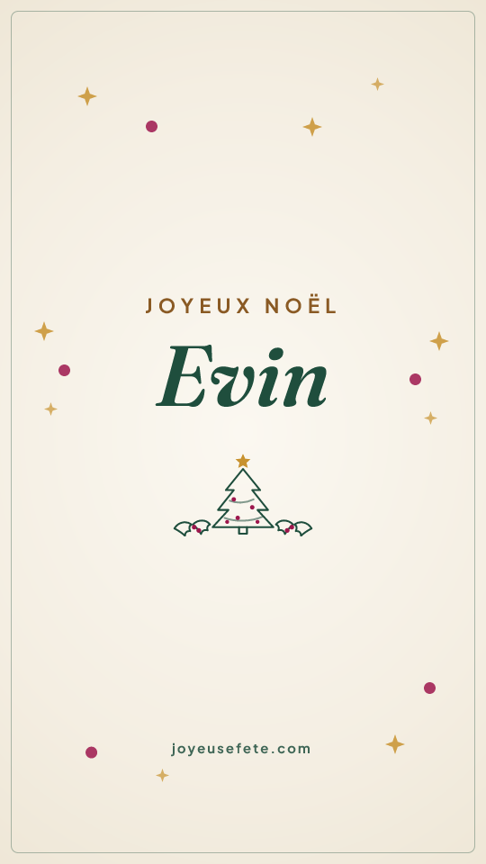 Image « Joyeux Noël Evin » au format story