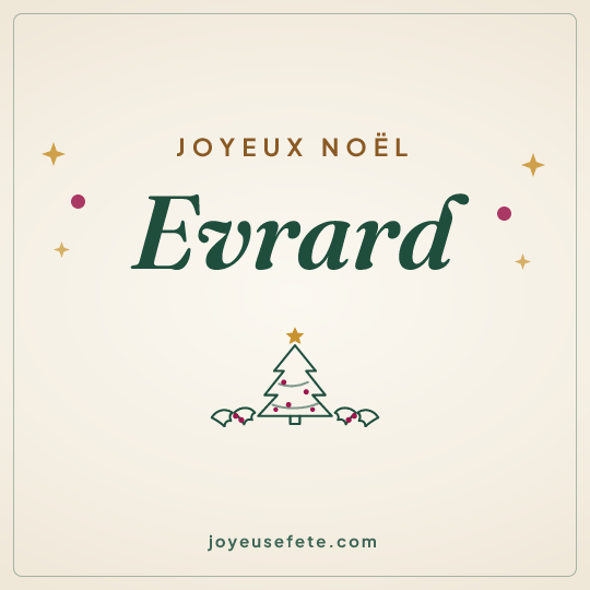 Image carrée « Joyeux Noël Evrard » pour WhatsApp