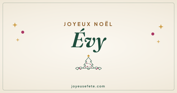 Image « Joyeux Noël Évy » au format large