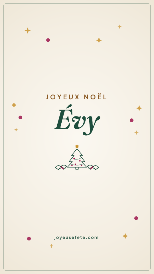 Image « Joyeux Noël Évy » au format story