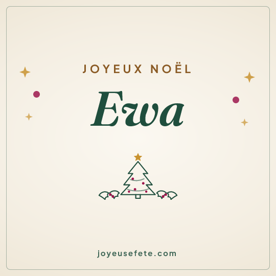 Image carrée « Joyeux Noël Ewa » pour WhatsApp