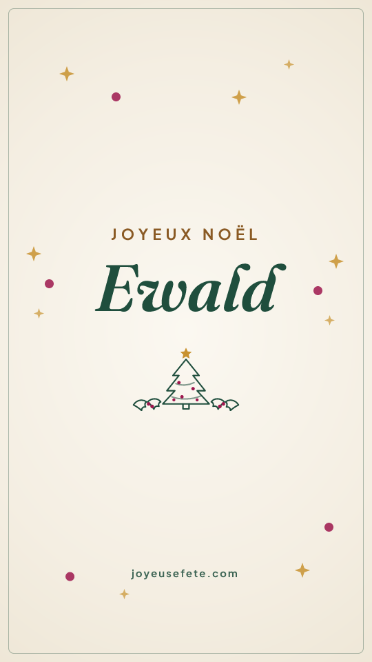 Image « Joyeux Noël Ewald » au format story