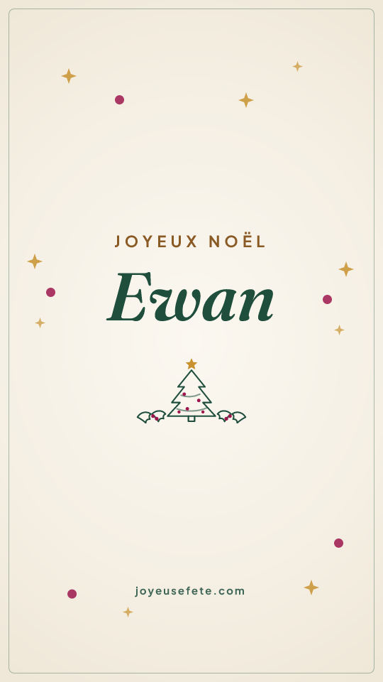 Image « Joyeux Noël Ewan » au format story