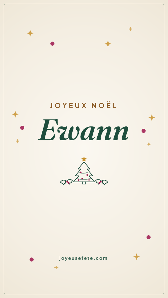 Image « Joyeux Noël Ewann » au format story