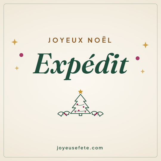 Image carrée « Joyeux Noël Expedit » pour WhatsApp