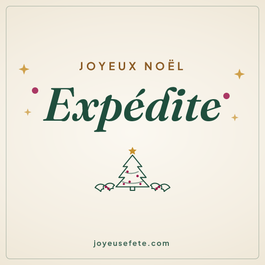 Image carrée « Joyeux Noël Expédite » pour WhatsApp