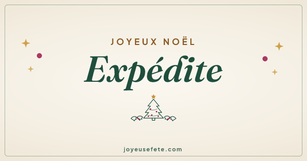 Image « Joyeux Noël Expédite » au format large