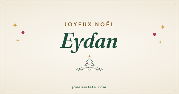 Image « Joyeux Noël Eydan » au format large