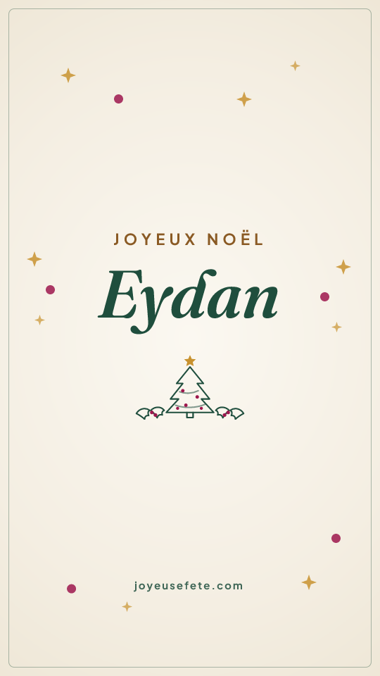 Image « Joyeux Noël Eydan » au format story