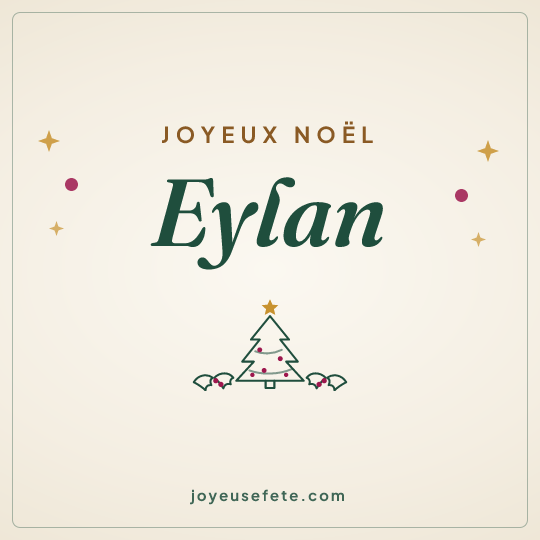 Image carrée « Joyeux Noël Eylan » pour WhatsApp