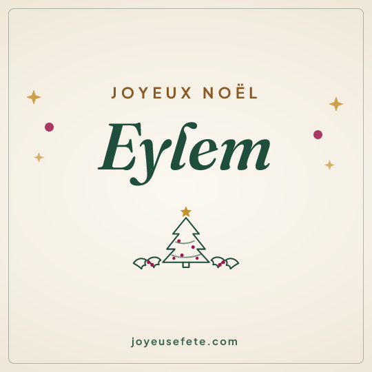 Image carrée « Joyeux Noël Eylem » pour WhatsApp
