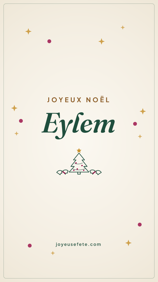 Image « Joyeux Noël Eylem » au format story