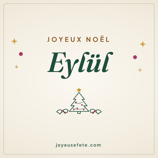 Image carrée « Joyeux Noël Eylül » pour WhatsApp