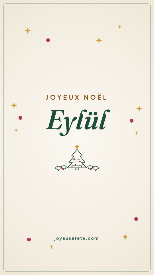 Image « Joyeux Noël Eylül » au format story