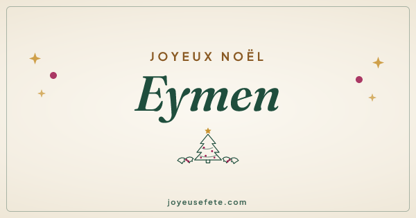 Image « Joyeux Noël Eymen » au format large