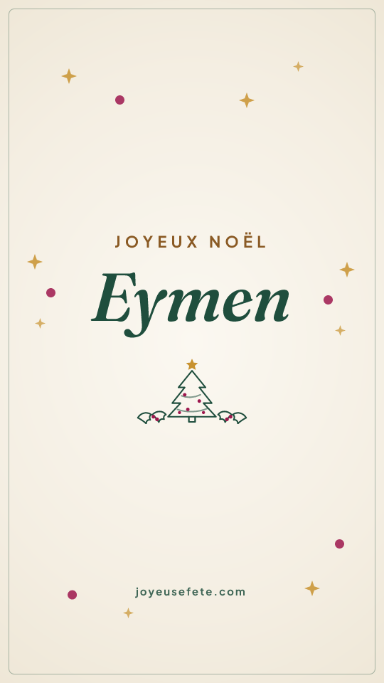 Image « Joyeux Noël Eymen » au format story