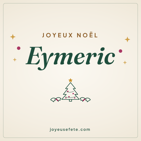Image carrée « Joyeux Noël Eymeric » pour WhatsApp