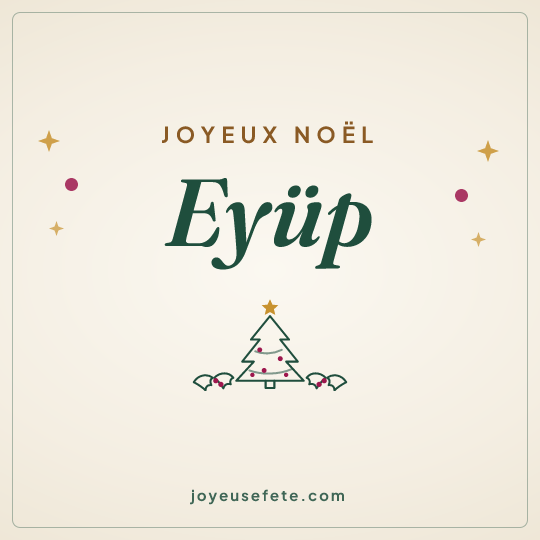 Image carrée « Joyeux Noël Eyüp » pour WhatsApp