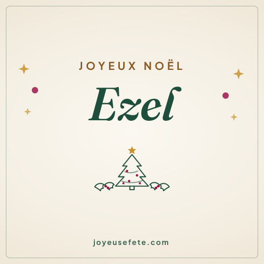 Image carrée « Joyeux Noël Ezel » pour WhatsApp