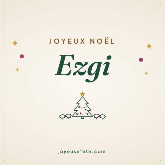 Image carrée « Joyeux Noël Ezgi » pour WhatsApp