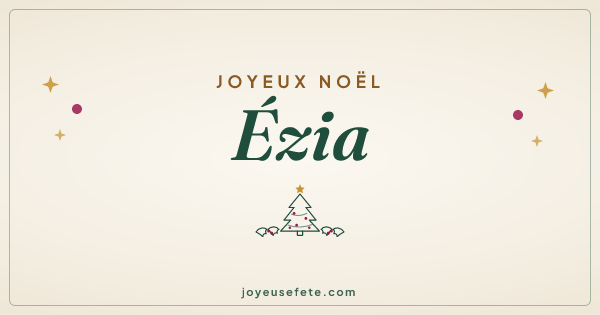 Image « Joyeux Noël Ézia » au format large