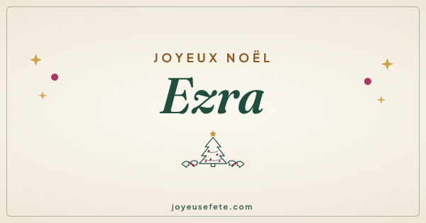 Image « Joyeux Noël Ezra » au format large